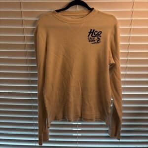 Hollister Cream Waffle Knit Long Sleeve Top